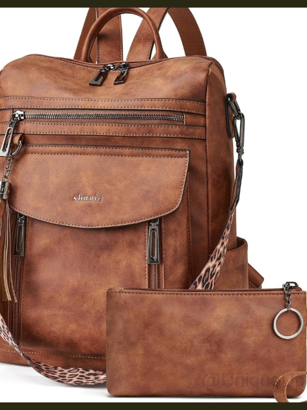 Faux Leather Convertible Backpack Purse Travel Shoulder Bag